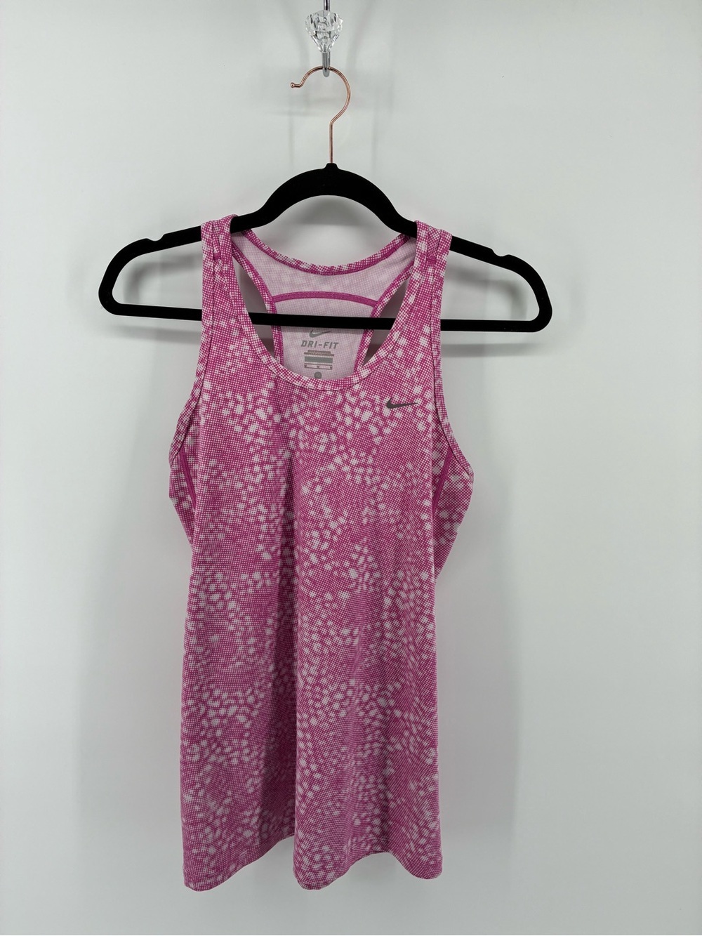 Nike Dri-FIT Pink Patterned Abstract Racerback Tank Top